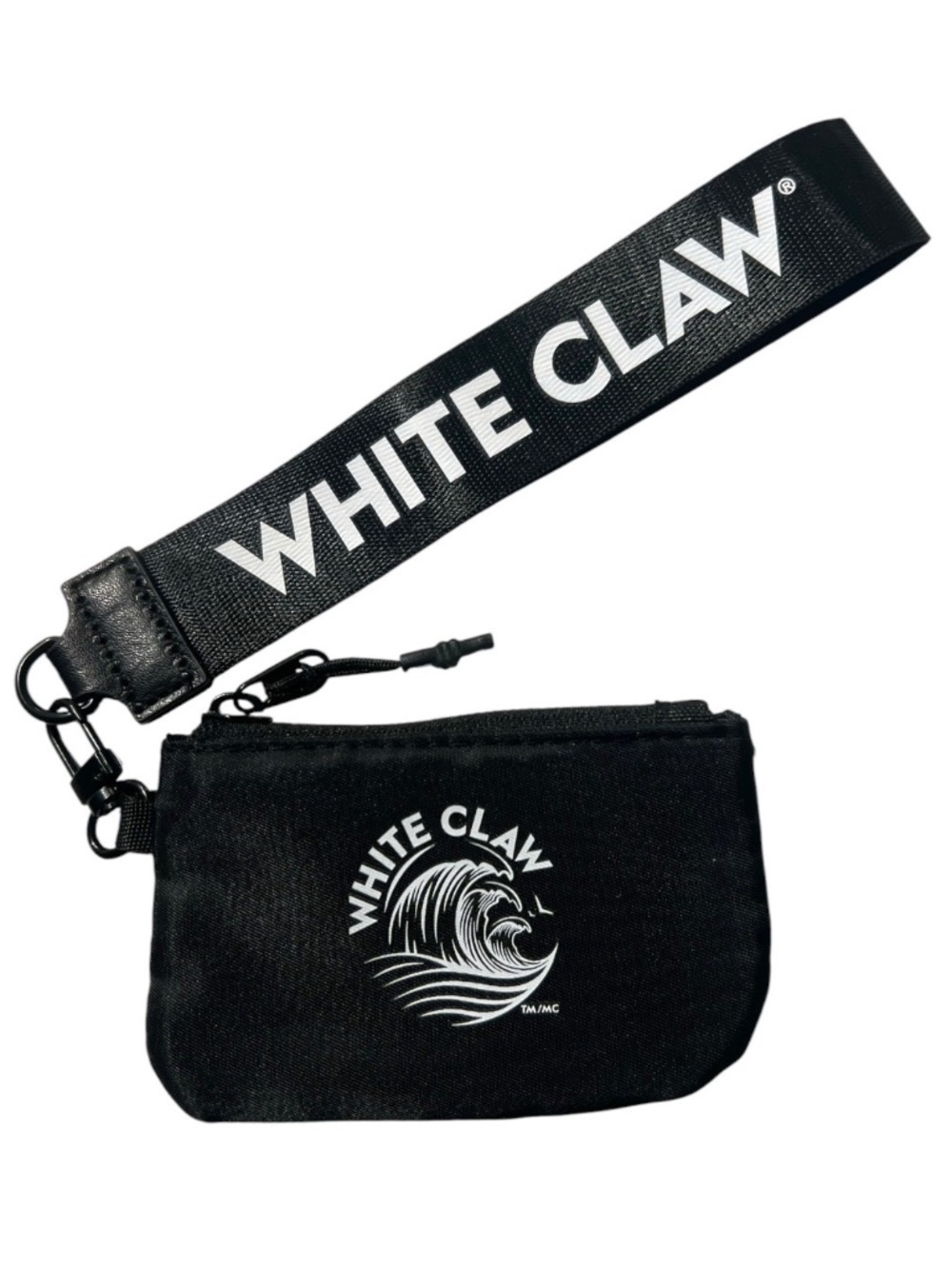 White Claw Hard Seltzer Zip Up Coin Purse With Detachable Wrist Strap Lanyard  M